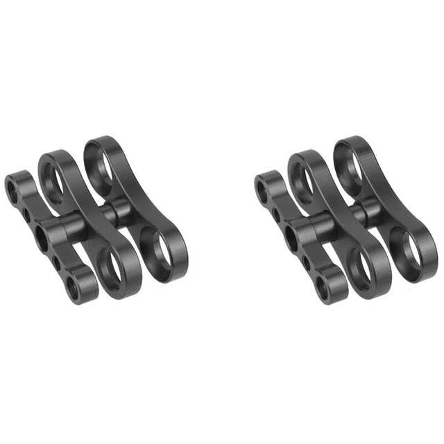 2X Tripod Butterfly Clip Clamp 1Inch Ball Joint Arm 1/4 3/8 Mount for Camer G1H6