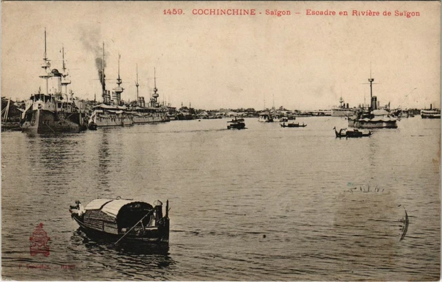 CPA AK VIETNAM COCHINCHINE Saïgon - Escadre en Rivière (61796)