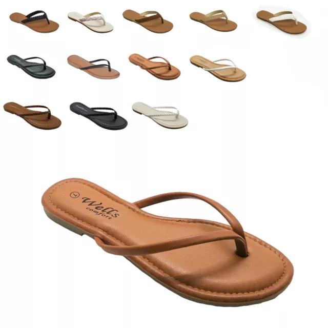 NEW Womens Summer Comfort Casual Thong Flat Flip Flops Sandals Slipper shoes