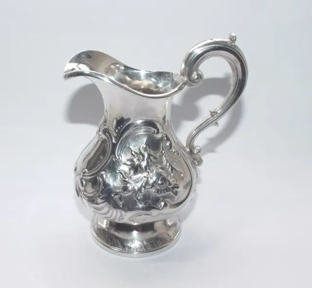 VICTORIAN 194g STERLING SILVER CREAM JUG, GRAVY JUG, HENRY HOLLAND LONDON 1843