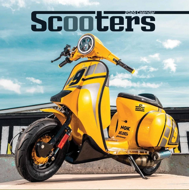SCOOTERS LAMBRETTA VESPA Calendar 2024 Square Wall New Sealed + Free Uk