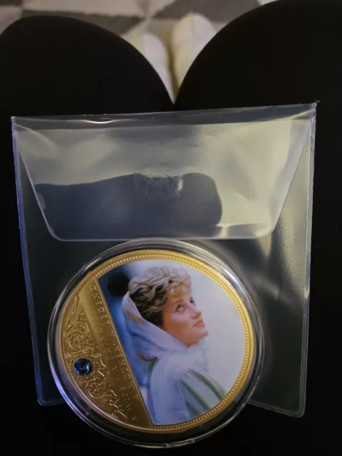 Diana Legend Portraits of a Princess Supersize 70mm Proof Gold Plated Coin & COA