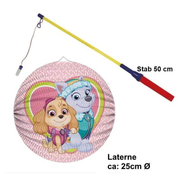 Kinder Lampion Set |  Paw Patrol SKYE | Motiv-Laterne mit Laternen Stab  #0185