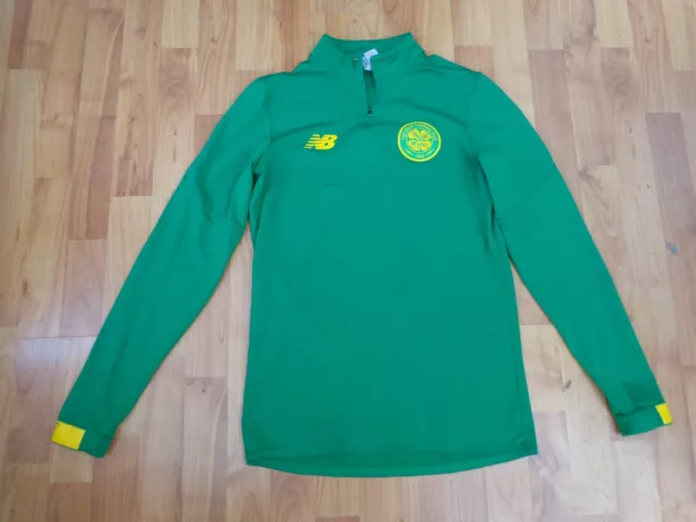 Celtic Fc New Balance Football Training 1/4 Zip Top Shirt Jacket Mens S Small