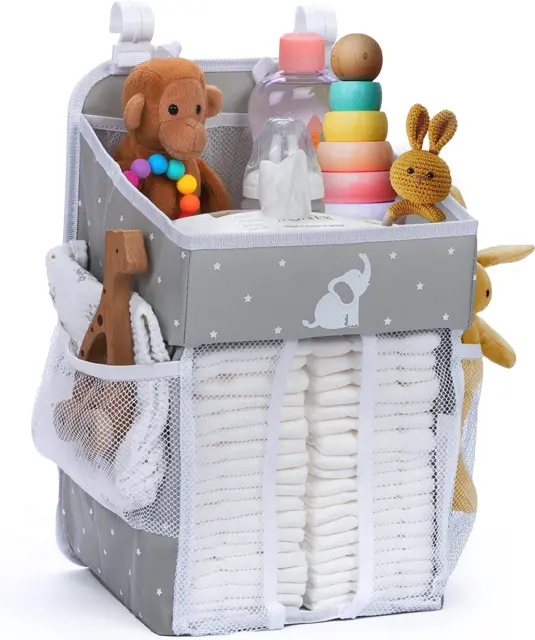 Hanging Diaper Caddy - Baby Shower Gifts Diaper Organizer for Changing Table - H