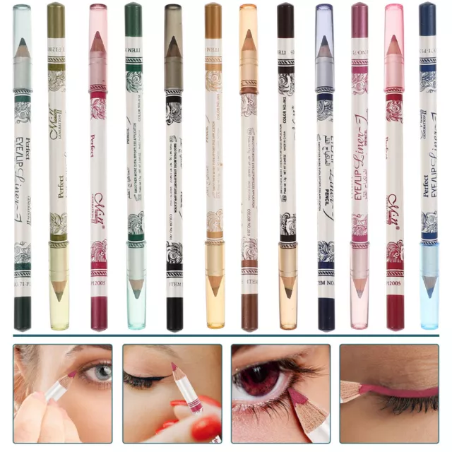 12 Colors Crayon Eye-liner Couleurs Taille-crayons Pour Les Yeux