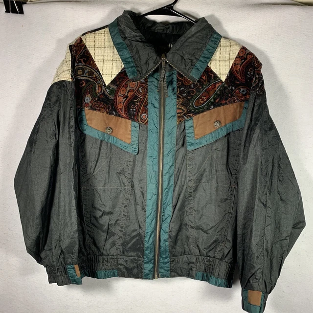 Vintage River Edge Sport Retro 80's Women’s Corduroy￼ Windbreaker Jacket Sz M