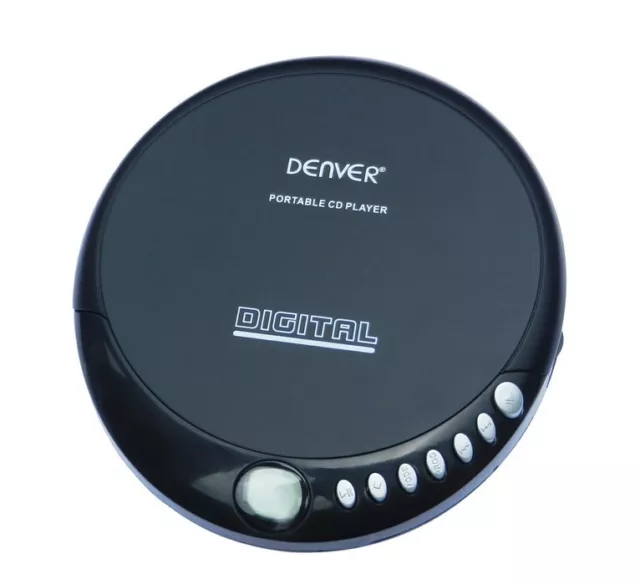 Denver DM-24 portabler CD-Player mit LCD-Display inkl. Kopfhörer