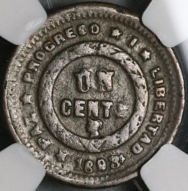 1893/83 NGC VF  Honduras 1 UN Centavo Pyramid Coin POP 1/1 (23010301C)