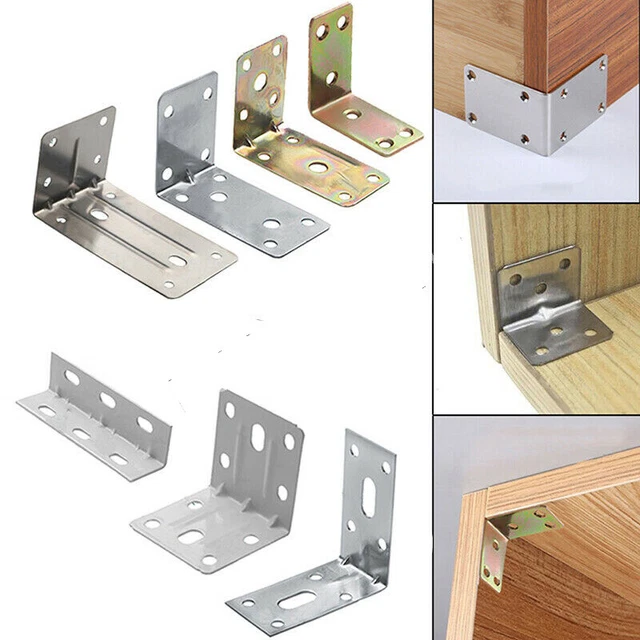 Metal Corner Brackets Heavy L shape Galvanized Angle Braces Furniture Fixing