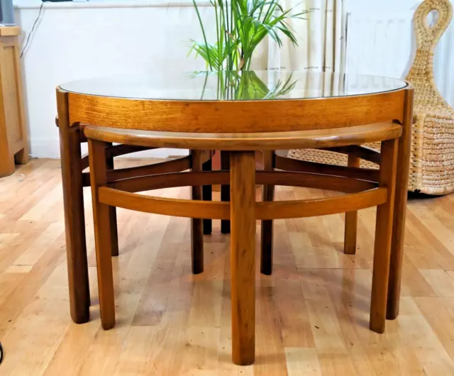 Mid Century Nathan Trinity Teak Nest Of Tables