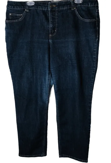 Just My Size Classic Fit Blue Denim Jeans Size 20W High Rise Straight Leg Dark