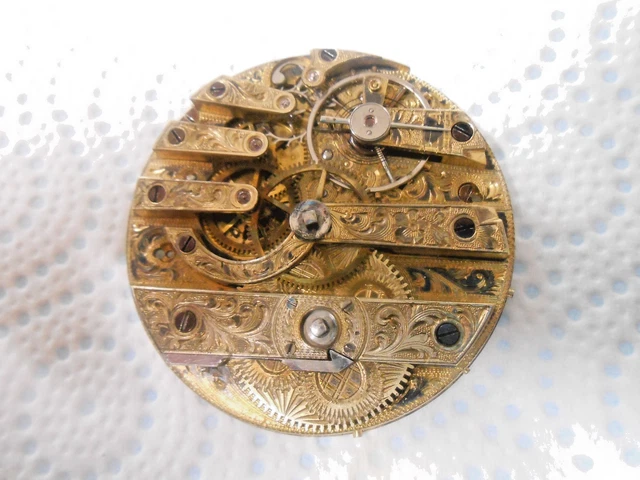 Mouvement Ancien De Montre De Gousset à Réviser Ou Pour Pièces - Occasion, Sans Marque, Référence 9-39/10