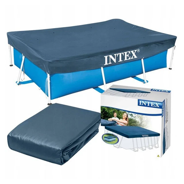 Bâche De Protection Pour Piscine Rectangulaire 4.5x2.2m - Intex, Bleu, Rabat 20cm