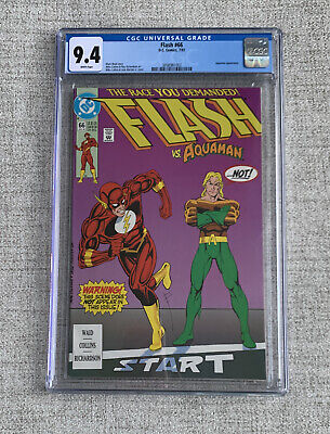 Flash 9.4 Cgc Graded Flash Vs Aquaman Dc Comics 1992