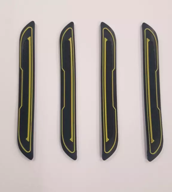 4x Black Rubber Door Boot Guard Protectors YELLOW Insert (DG5) fits CITROEN/DS