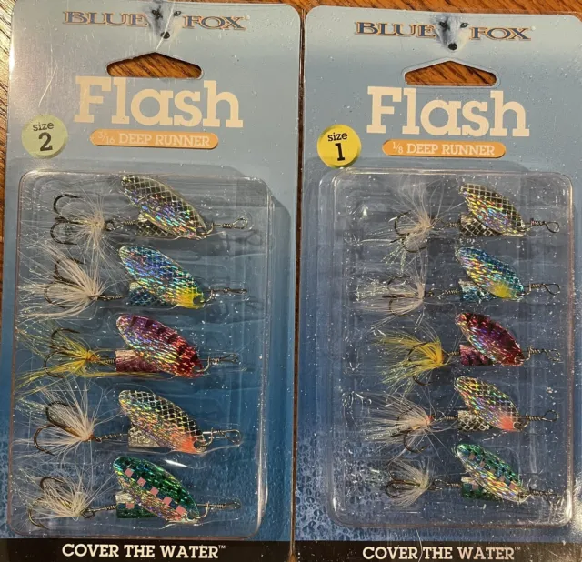 BLUE FOX FLASH Spinner Kit Flashy Deep Running Inline Spinner Trout Fishing  Lure $12.48 - PicClick