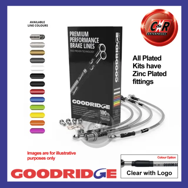 Für Citroen C3 1.6 HDI 05- Verzinkt Clg Goodridge Bremsschläuche SCN0550-4P