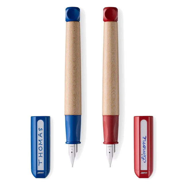 Lamy Abc Füllhalter Für Anfänger – Aus Ahornholz & Kunststoff, Blau, Feder A, Inkl. Patronen