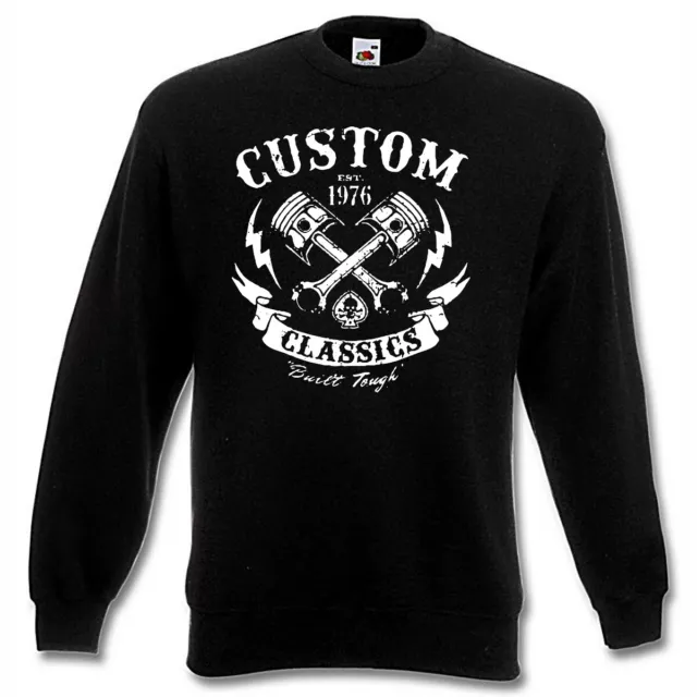 Sweatshirt Biker - Rocker - Gothic - Vintage - Skull - Ghost - Chopper - Custom
