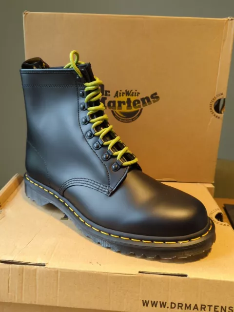 Dr. Martens 1460 Stud Black Leather Ankle Boots Smooth UK 9 EU 43 RRP £149
