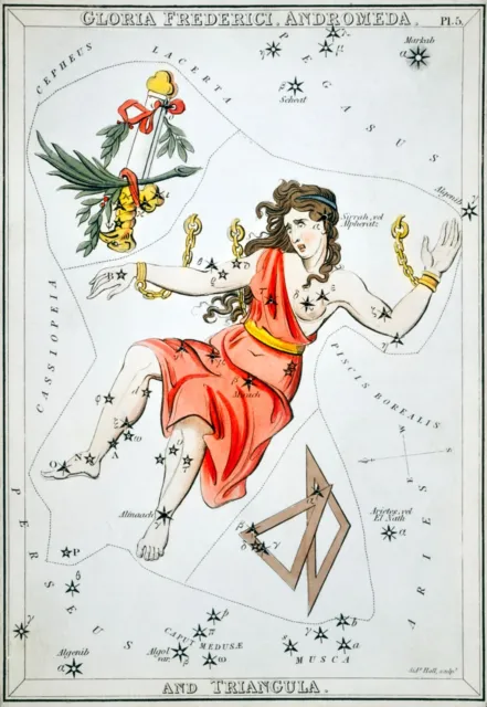 11297.Decor Poster.Home room Wall art.Astrology Zodiac sign.Horoscope.Andromeda