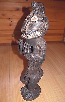 Antique Baule Mbra African Possession Cult Gbekre Monkey Wood Statue Ivory Coast