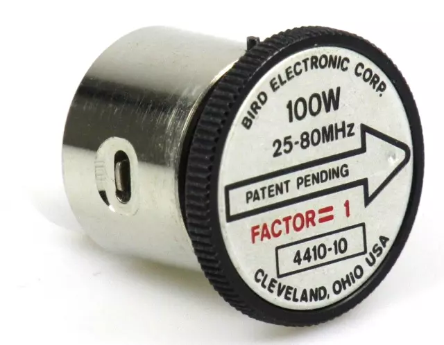 Bird Thruline Wattmeter Element 4410-10  100mW-100W  25-80 MHz  , 4410a