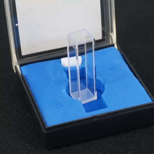 3.5ml 10mm Path JGS1 Quartz Cuvette Cell With Lid For Fluorescence Spectrometer