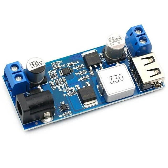 ROBUSTE MODULE CONVERTISSEUR DC DC DC 24V/12V vers 5V 5A sortie USB fonction de EUR 8,48