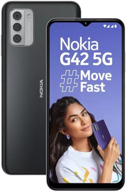 Nokia G42 5G | Snapdragon® 480+ 5G | Caméra triple IA 50MP | 11 Go de RAM (6