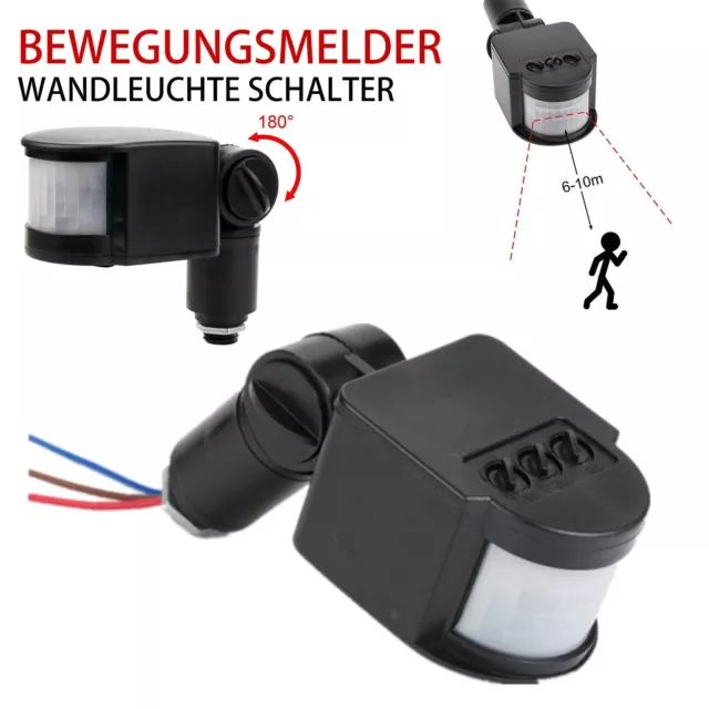 DC6V12V24V Infrarot Sensor PIR Bewegungsmelder Wandleuchte Schalter Scheinwerfer