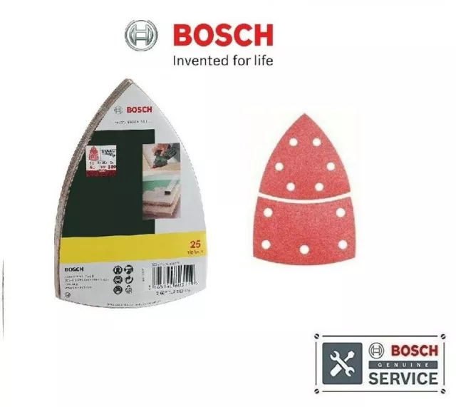 Hojas de lijado Delta de arena mixta Bosch (paquete de 25) (a medida: lijadora universal 18V-10)