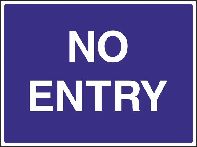 VEHICLES NO ENTRY Sign Sticker Caution Warning Hazard [V6ROAD0112] £3. ...