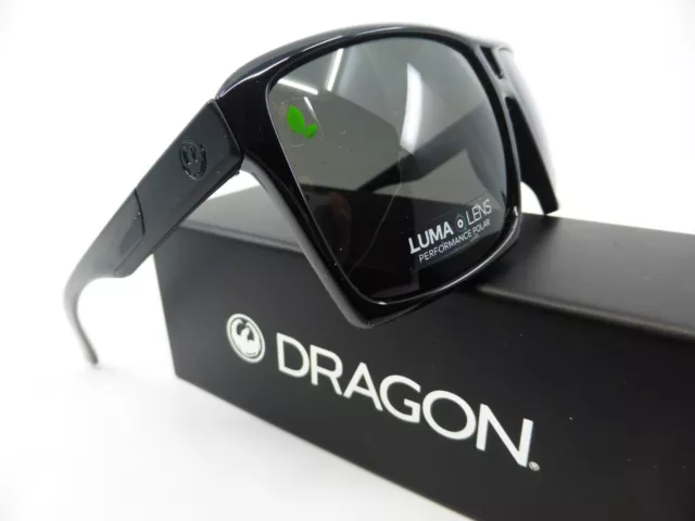 Dragon THE VERSE LL POLAR Sunglasses Shiny Black - POLARISED Lumalens Smoke Lens