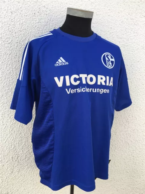 Adidas FC Schalke 04 Fußball Spieler Trikot Jersey Victoria 2002/03 Blau Gr. L