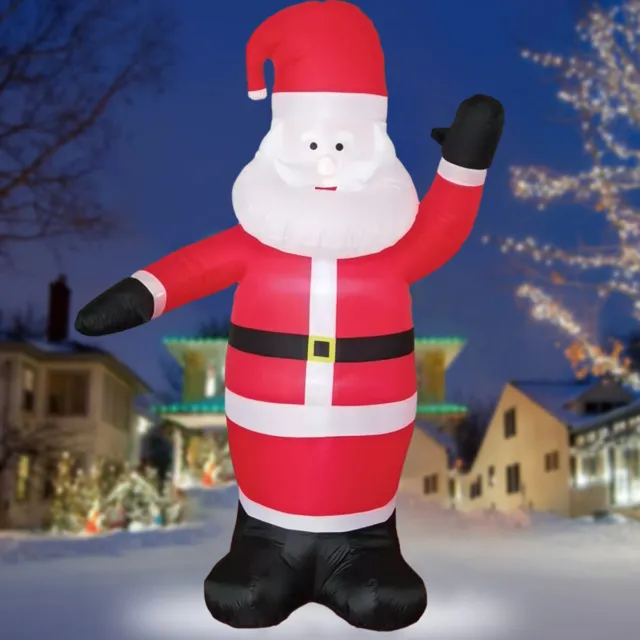 8ft Inflatable Christmas Santa Airblown w/LED Lights Indoor Outdoor Garden Decor