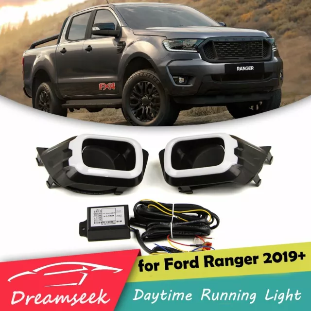 LED DRL Brouillard Lampe pour Ford Ranger 2019 2020 Diurne Feux Jour Clignotant