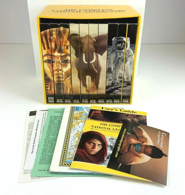 THE COMPLETE NATIONAL Geographic Magazineon CDRom Box Set18881990s