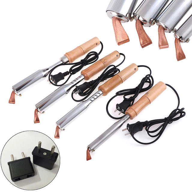 220V Heavy Duty High Power Electric Soldering Iron Chisel Tip Wood Han JCAUB Ks