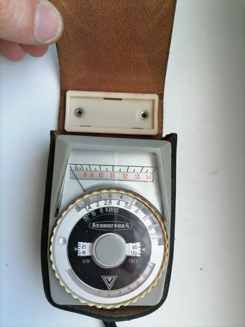 Leningrad 4 Light Exposure Meter With Original Case Vintage Photography