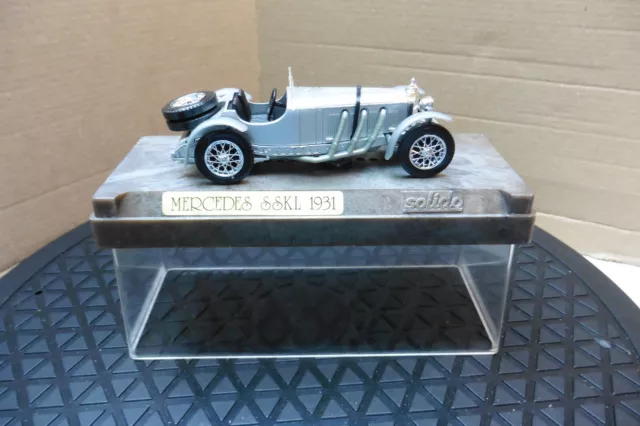 1/43 Solido Racing Car Mercedes Sskl 1931 Die Cast Mint In Perspex Box
