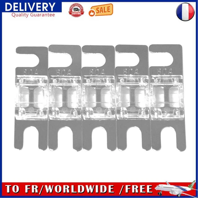 5pcs AFS Mini ANL Fuses 32V 30/40/60/80/100A for Car Stereo Audio (White 80 A)