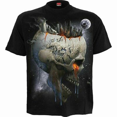 Spiral Direct DEAD WORLD Men's Goth/Biker/Skull/Rock/Reaper, T-Shirt, Clothing