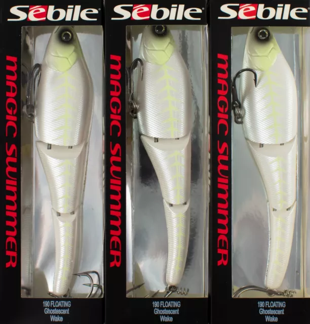 (Lot Of 3) Sebile Magic Swimmer 190 Ms-190-Fl-Ghe 1372788 Ghostescent Cm6121