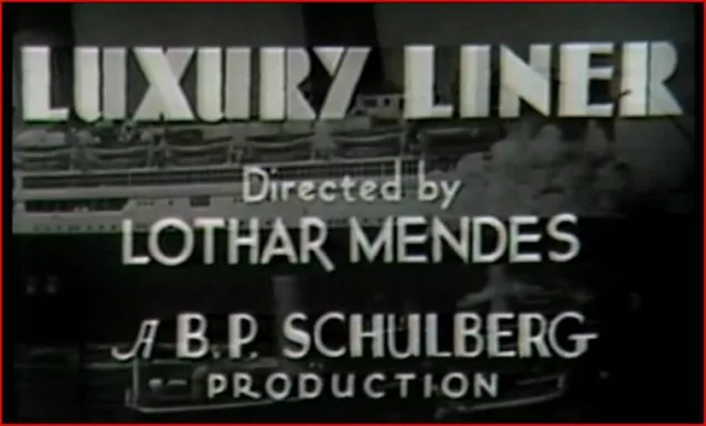 LUXURY LINER 1933 Precode Drama w/George Brent, Vivienne Osborne