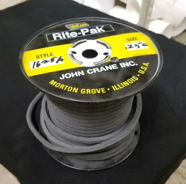 John Crane Rite-Pak Rope Packing Size: 0.250 Style: 1625A, 3.68 lbs., 1/4"