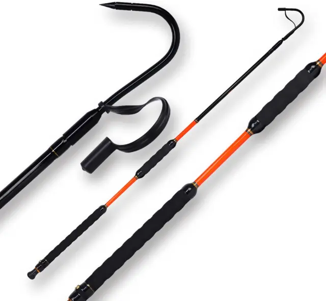 FISHING GAFF WITH Stainless Steel Hook Fiberglass Pole Non-Slip Grip Handle  Hook $62.99 - PicClick