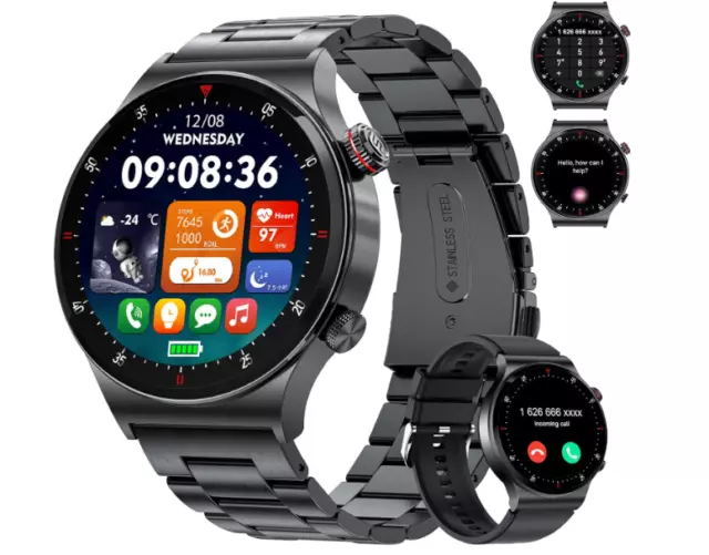 Smartwatch para Hombre Impermeable Nuevo Bluetooth Llame Al Android Y Ios 1,43"