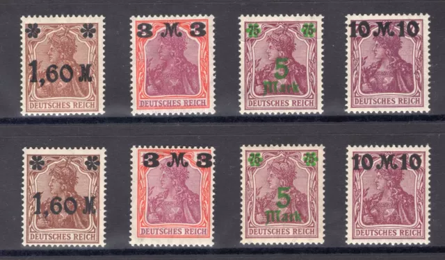 1921 Deutsches Reich aus 154-157 postfrisch ** Sätze und Einzelmarken z. Auswahl